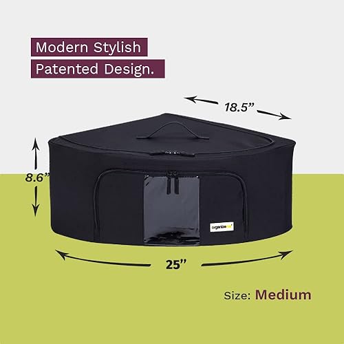 Miniatura 7 de Organizador plegable de almacenamiento de ropa, organizador de esquina con asa fuerte, tela de calidad para cajas plegables de armario, paquete de 2