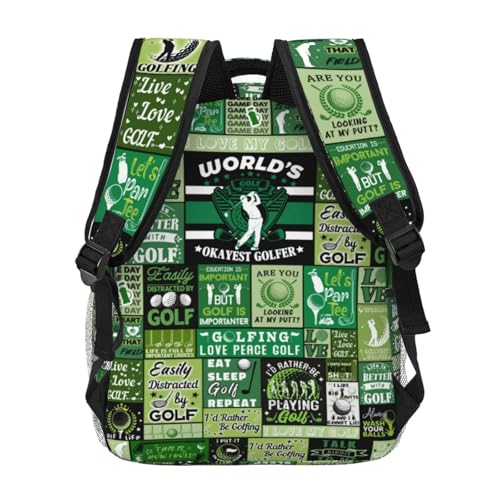 Golf Backpack School Backpacks Golf Theme Bookbag Casual Sport Daypack Travel Bag for Kids Girls Boys Men Gifts 16 Inch4