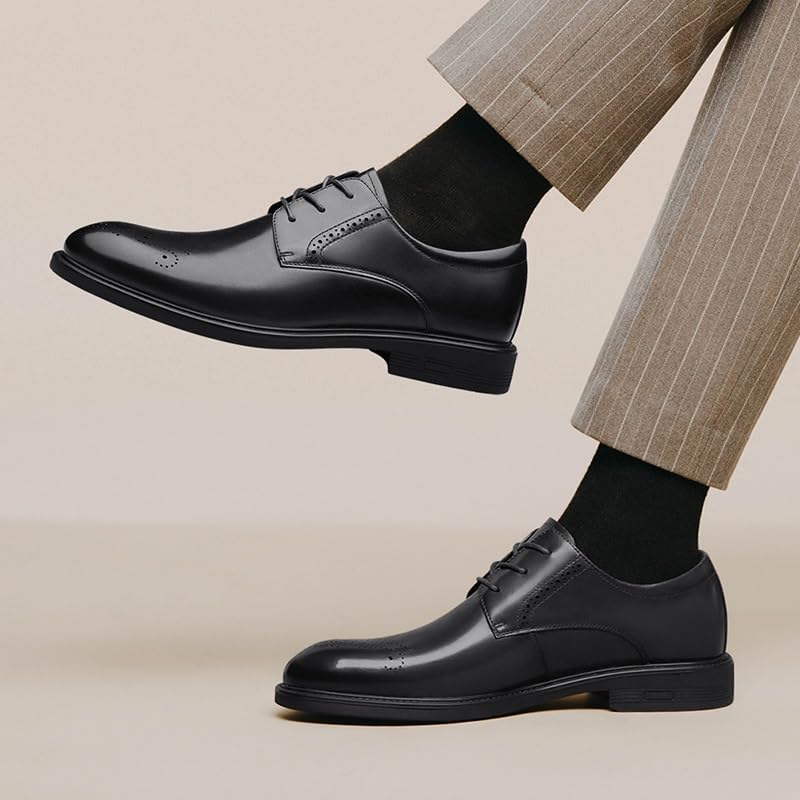 Buty wizytowe męskie sznurowane, szpiczaste, polerowane, brogsy, tłoczone, skórzane, derby, niskie, antypoślizgowe, gumowe, klasyczne