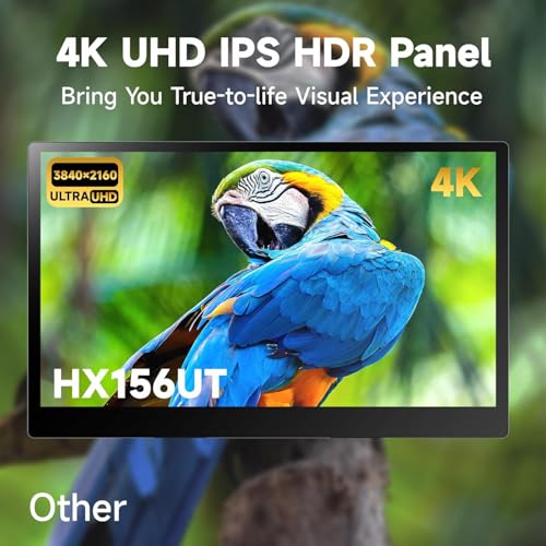 Image of Pro 15.6 inch 4K OLED Touchscreen Portable Monitor, 100% AdobeRGB, 10-Bit HDR Display, UHD External Monitor with Stylus Pen & Smart Cover for Creators