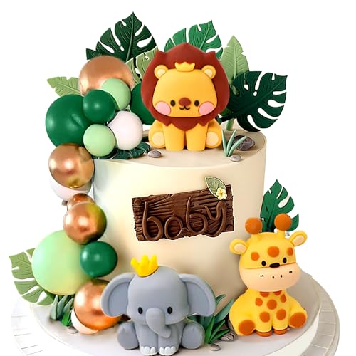 JeVenis decoracion de tarta safari baby shower decoracion de tarta animales salvajes decoracion de tarta dos salvajes decoracion de tarta jirafa mono decoracion de tarta