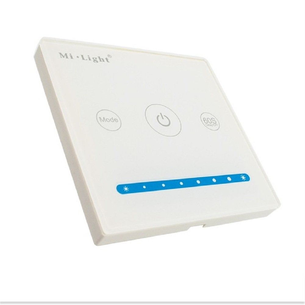 Wall Mounted DC12-24V 5A/Channel Mi Light Touch Screen Panel Smart LED controller for Single Color LED Strips LED Panel Light