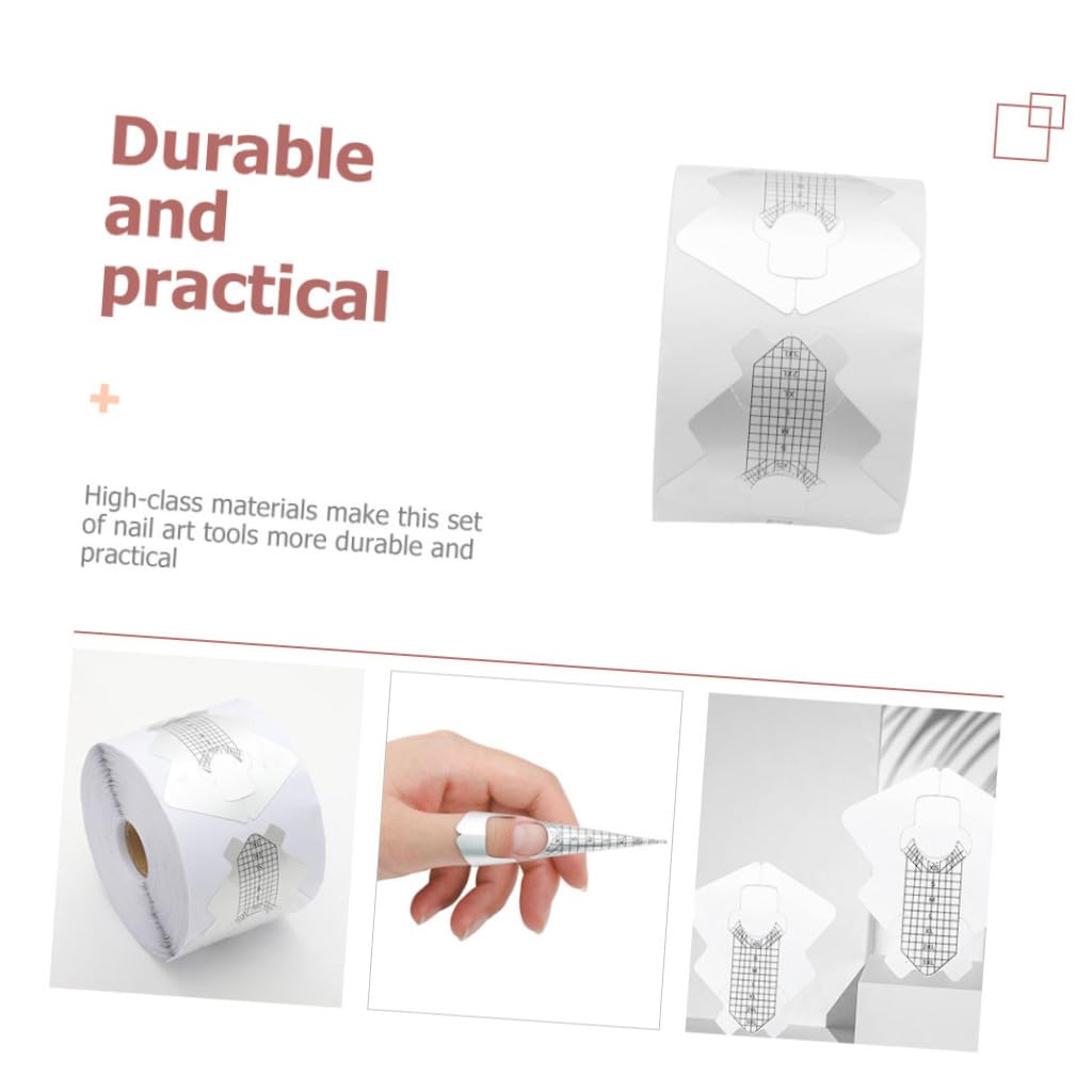 Rollo de Papel Molde de Aluminio para Uñas en Forma de Pez, Fácil de Usar y Rápido para Extensiones, Adecuado para Salón de Uñas y Uso Profesional