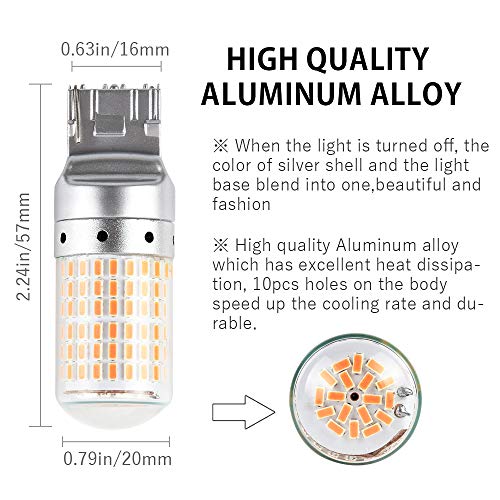 image for 1797 LED Turn Signal Lights Bulbs 7440 T20 Error Free No Anti Hyper Fl