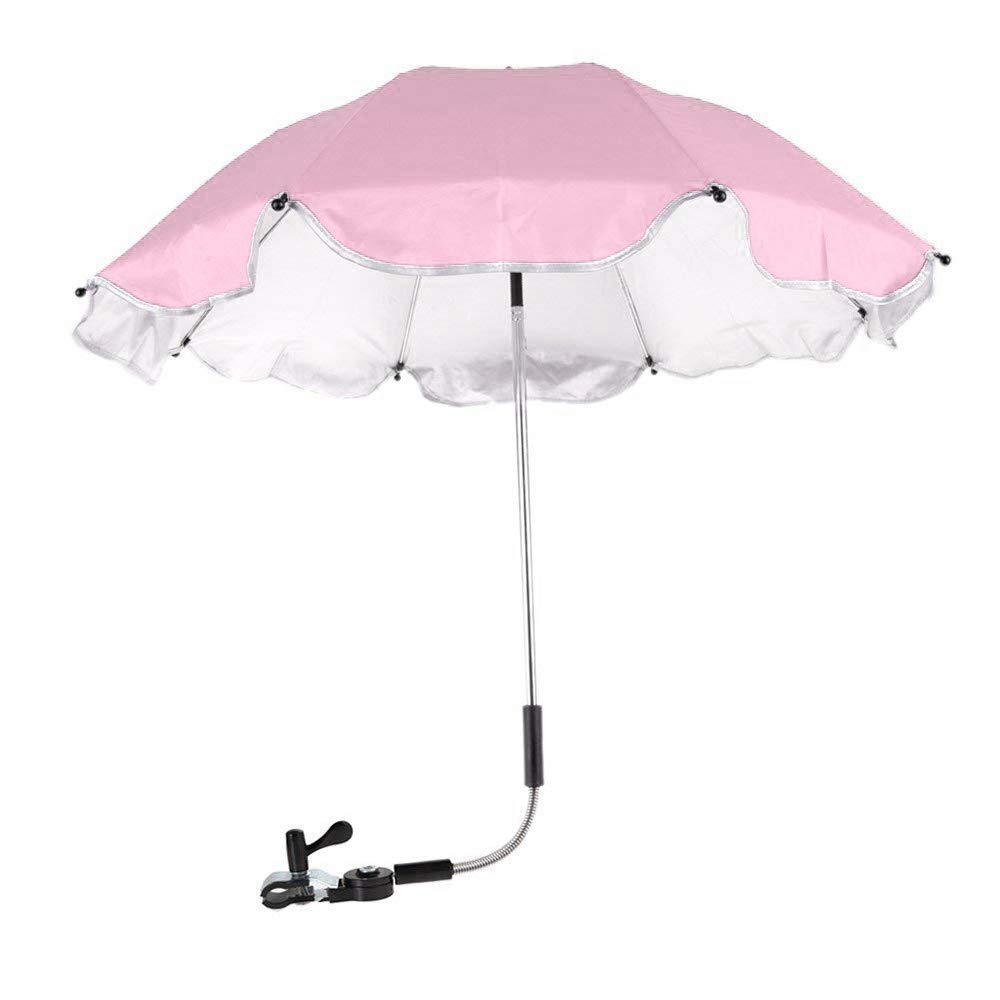 Wheelchair Umbrella, Baby Stroller Umbrella Pushchair Cover Parasol for Beach, UV Protection, Sun, Rain Outdoor Umbrella