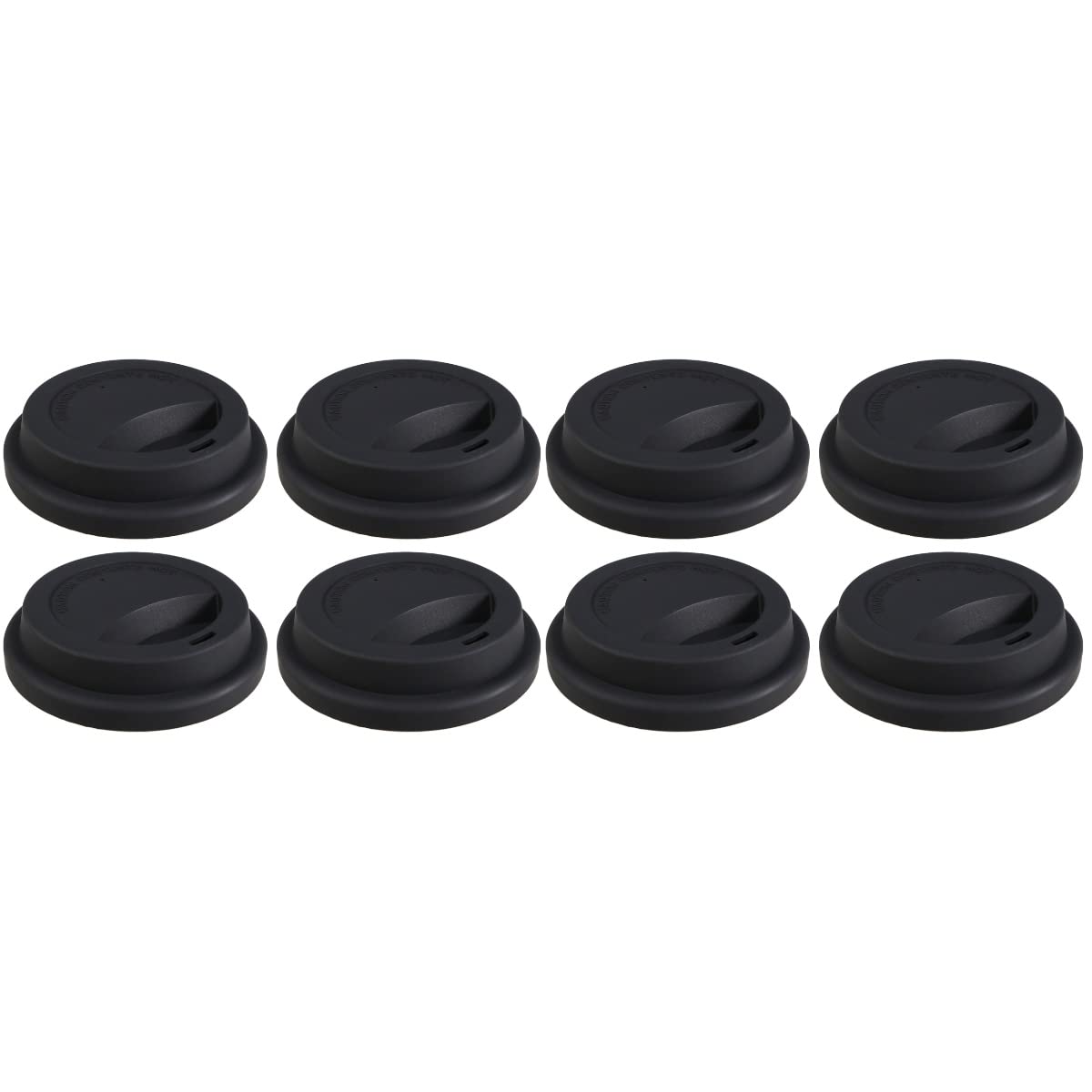 Diyfixlcd Black Travel Silicone Coffee Cup Lids: 8Pcs Reusable Travel Mug Covers Replacement Anti- Spill Proof Cap For Drinking Cup Travel Coffee Mug Travel Coffee Cup
