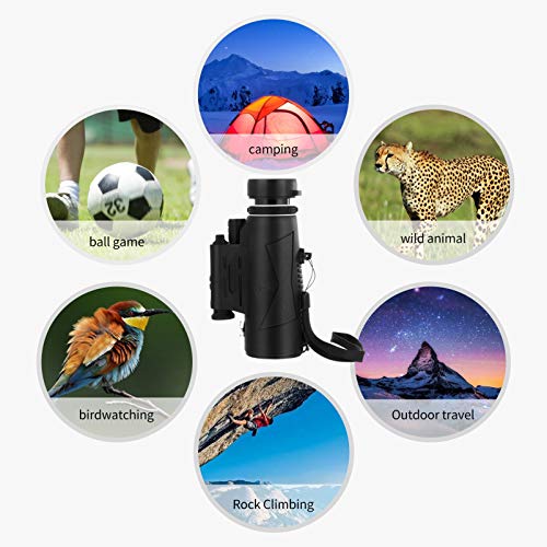 Mobestech Telescópio Monocular de Prisma Monocular de Alta Potência à Prova D'água à Prova de Choqu