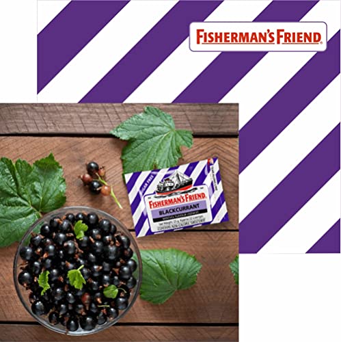 Image of Fisherman's Friend Sugar Free Mouth Freshener - Blackcurrant - Soothing And Fruity Lozenges 25G (Pack Of 3)