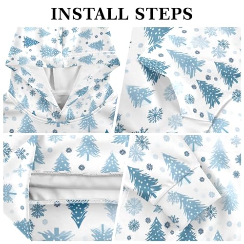 Kids Hoodies Sweaters Christmas Tree Xmas Hooded Sweatshirts with Big Pockets for Boys Girls B04003973