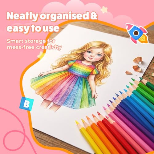 Image of Lifelong Kids Art Set - 208 Pieces | Colour Set Kit & Drawing Kit for Kids with Crayons, Markers & Pencils | Art Set, Colouring & Drawing, Art Studio Box, Drawing Kit | Creative Gift for Children