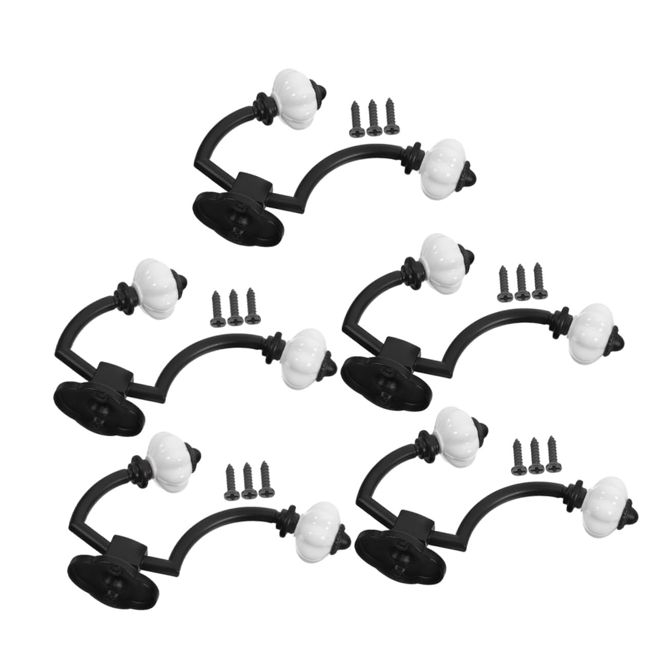 Crochets muraux vintage en zinc de qualité supérieure ORFOFE noir robuste