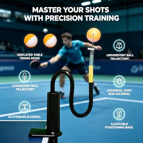 Image of 3 PCS Set Table Tennis Set, for Home Practice, Solo Training Equipment with Table Tennis Balls, Compact Design for Apartments and Offices