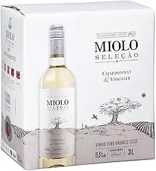 VINHO MIOLO SELECAO BRANCO SECO CHARDONNAY/VIOGNIER BIB 3 X 3 LTS