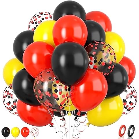 Paready 30PCS Red Black Yellow Balloons Cover