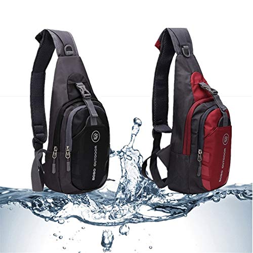 Unisex de Nylon Pecho Nueva Crossbody del Bolso de Hombro del Paquete Hombres Mujeres Diagonal Paquete Caliente Mochilas YB20 (Color : Red, Size : 10 * 38 * 17CM) Cover