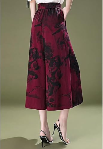 Culottes Tyracharm, Culottes femininos elegantes de chiffon com pernas largas, Culottes Milgomo (Gre
