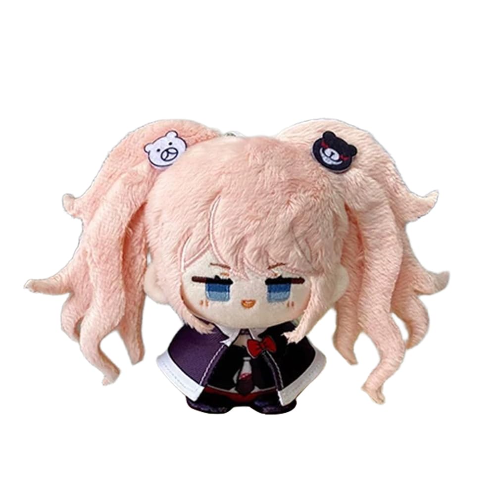 Zhongkaihua Enoshima Junko Plush Pendant 12CM Enoshima Junko Figure Pillow Anime PP Cotton Cushion Soft Stuffed Furry Car Bag Home Sofa Decoration For Fans