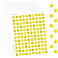 6000PCS Smile Stickers 1cm,Yellow Round Happy Smile Face Decal Stickers,Mini Incentive Reward Sticker for Teachers Parents Students Supplies Classroom,for Reward Behavior Chart,Craft Decoration
