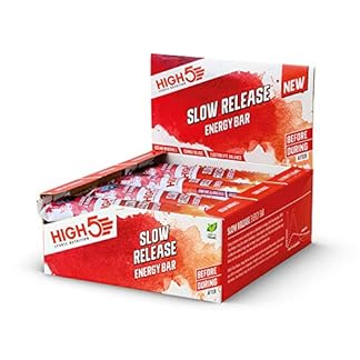 HIGH5 Slow Release Energy Bar Low Gi Sports Energy Bar Enhanced with Ocean Minerals Slow Release Energy Supply Blueberry Raspberyy 16 x 40g