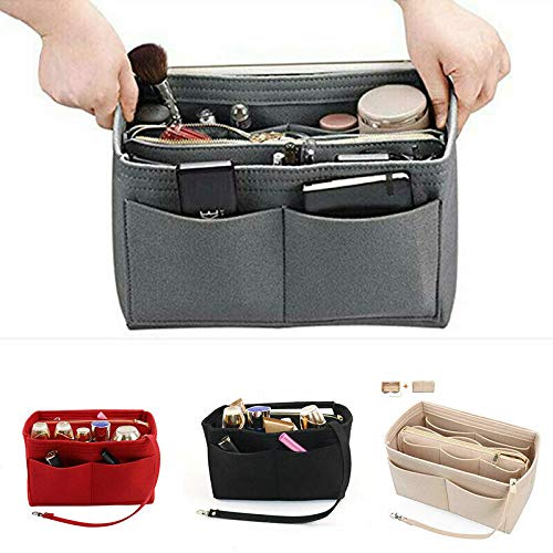 Organizer Per Borsa In Feltro Pieghevole - Tasche Multiple Per Telefono, Chiavi, Rossetto | Accessorio Ordine - Foto 6