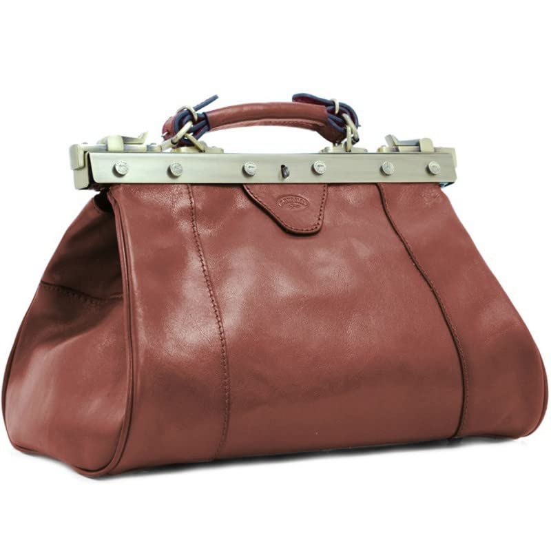 Katana Sac à main en cuir marron d'exception format Doctor Bag