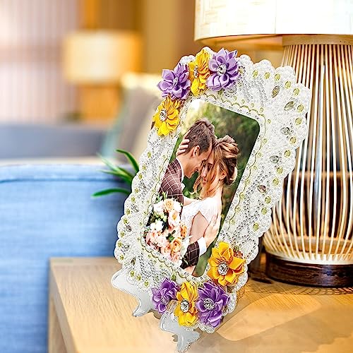 Atdms Personalized Picture Frame, Custom Diy Diamond Decorative Photo Frame With Your Own Picture For Tabletop Display, Personalized Gifts For Birthday Wedding Anniversary Mothers Day Valentines Day #TOP5