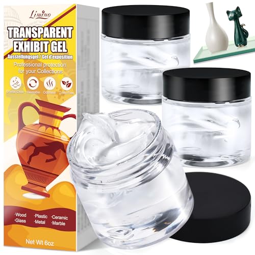 Museum Gel - 170g Entfernbarer Klarer Museumsgel für Museumssammlungen Rückstandsfrei und Wiederverwendbar Museum Putty Wax zum Sichern von Antiquitäten Glas Keramik und Figuren gegen Umfallen