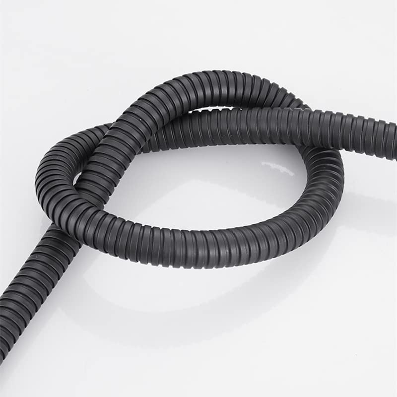 BATLAM 1.5/2M Schwarz SUS 304 Flexibler Brauseschlauch Lang Badezimmer Dusche Wasserschlauch Verlängerung Sanitärrohr Zugrohr Badzubehör-150cm (Schwarz 200cm)