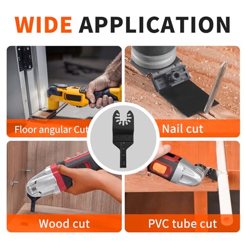 10 Pack Multi Tool Blade - 10mm Oscillating Saw Blades Wood Cutting Saw Blade Quick Release Multitool Blades Compatible with Dremel, Fein Multimaster, Makita, Rockwell, Bosch and More 5 10 Pack Multi Tool Blade - 10mm Oscillating Saw Blades Wood Cutting Saw Blade Quick Release Multitool Blades Compatible with Dremel, Fein Multimaster, Makita, Rockwell, Bosch and More - Image 5