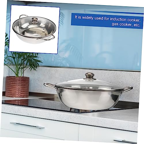 Casserole à induction acier avec couvercle pot double compartiment fondue
