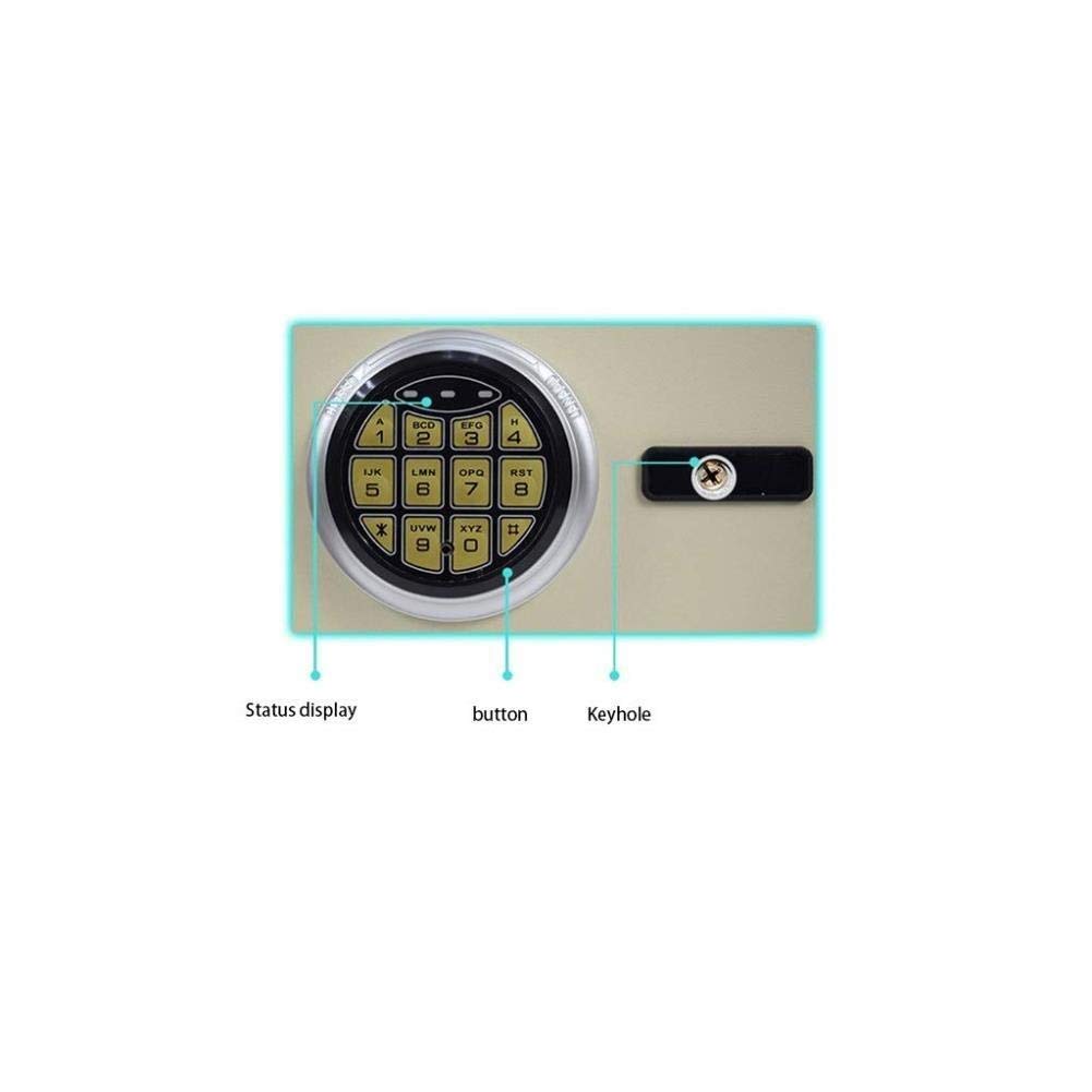 Sicurezza Cassaforte Elettronica Digitale ad Alta Sicurezza per la casa INC Casseforti per armadietti per Documenti d'identità Documenti A4 Computer Portatili Gioielli con Chiave di Emergenza Doppia