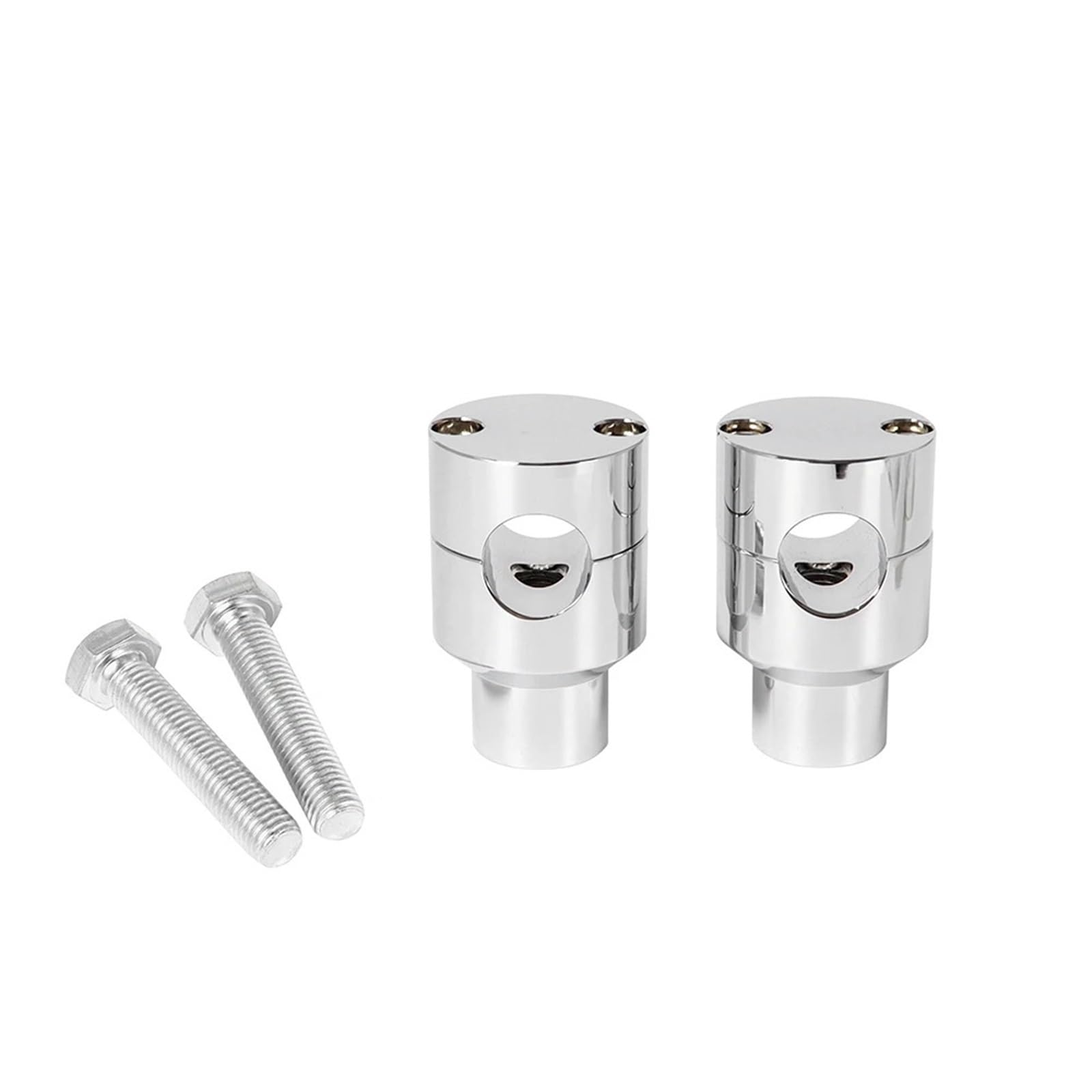 Zestaw zacisków do podnoszenia kierownicy motocyklowej 22MM 25MM do kierownic 1'' 7/8" Uniwersalny pasuje do Harleya Pasuje do Hondy Zacisk Wspornika Kierownicy Riser zacisk Adapter(Chrome 22mm)