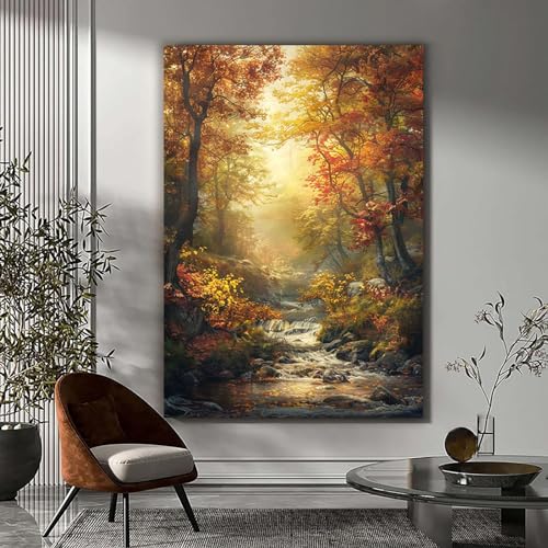 Impression sur toile paysage forestier tableau décoratif 60x80 - 2