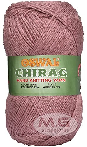 Image of M.G Chirag Salmon (200 gm) Wool Ball Hand Knitting Wool /Art Craft Soft Fingering Crochet Hook Yarn, Needle Knitting Yarn Thread dye S