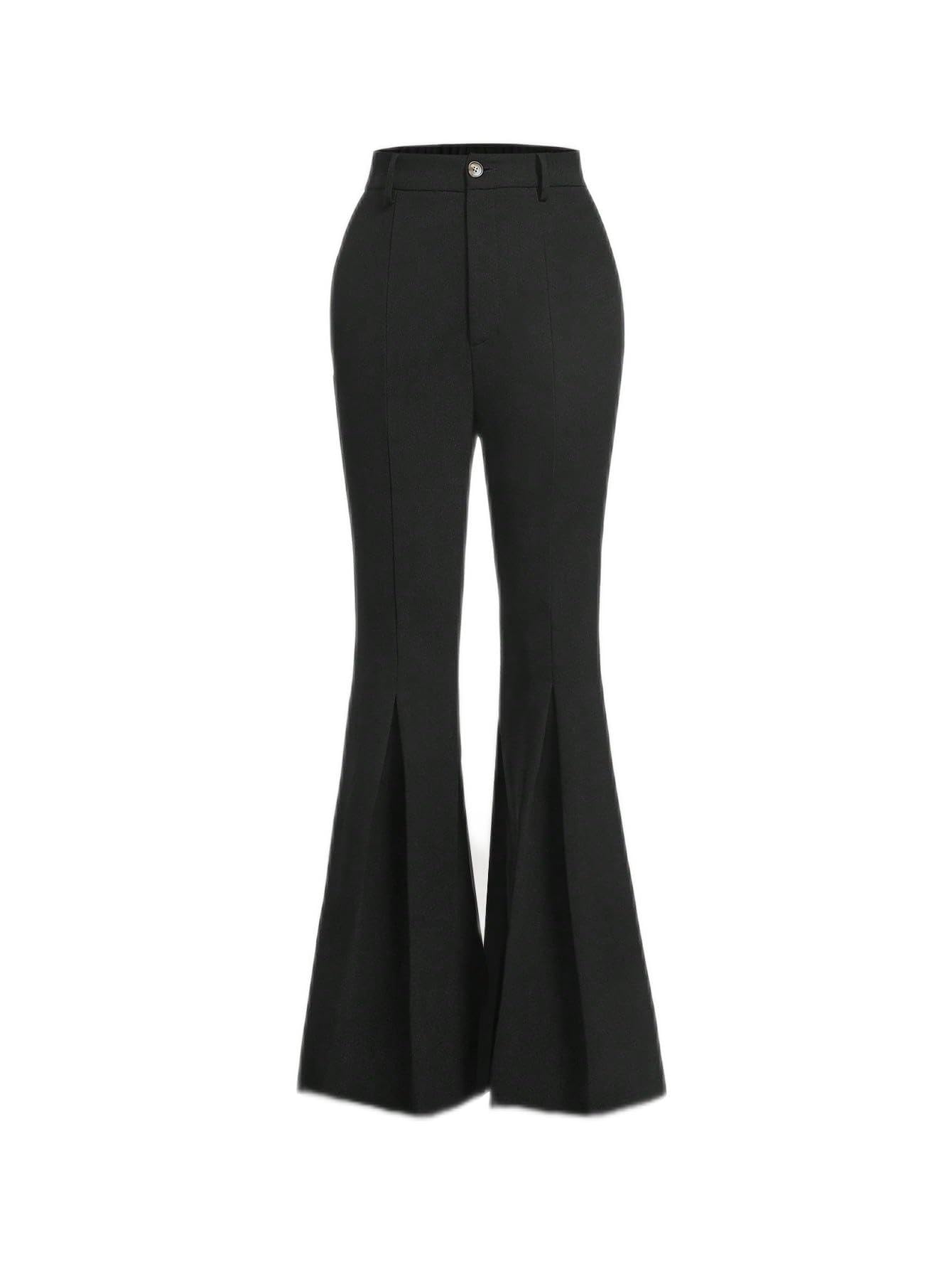 SEIBES Womens Pants Solid Flare Leg Pants Pant for Women
