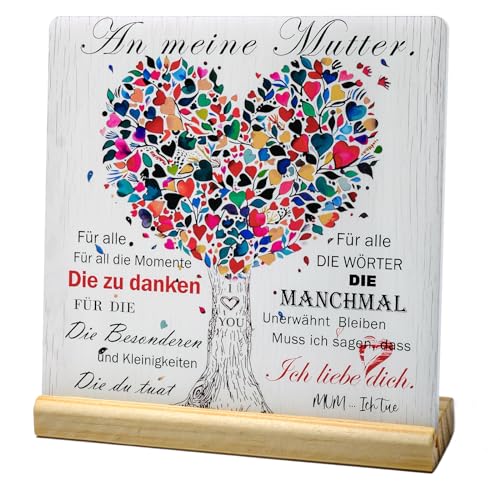 Sekesoer Muttertagsgeschenk für Mama, Acryl Plaque dekoratives Zeichen, Geschenke für Mama, Geburtstagsgeschenke für Mama von Tochter und Sohn, Muttertagsgeschenke für die beste Mama