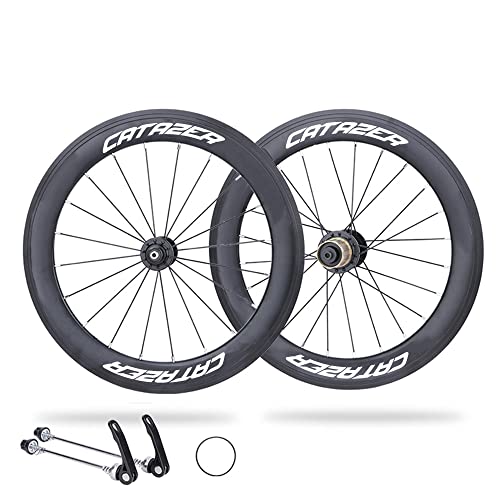 catazer 16 Inch 349mm Aluminum Alloy Folding Bike Wheelset 40mm Hight 16 * 1-3/8 aero (Rim Brake)