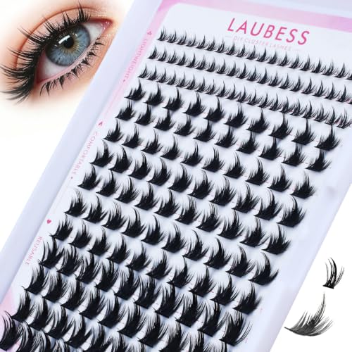 Image of Manga Lash Clusters with Spikes California Sunset Lashes LAUBESS Eyelash Clusters Fairy Wispy Cluster Eyelash Extensions with Bottom Anime Volume Individual Lashes (California Sunset-0.07D-10-16mm)