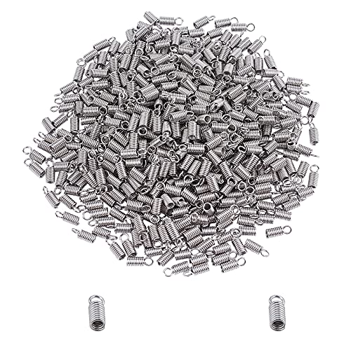 Ph Pandahall 1000Pcs Stainless Steel Coil Cord Ends 2.5Mm Inner Diameter Mini Tube Cord Cap Tip Leather Cord Ends Caps 10Mm Long Necklace Spring Fastener Crimp Clasp For Jewelry Making #TOP21