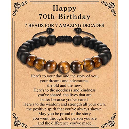 12th 13th 14th 15th 16th 17th 18th 21st 30th 40th 50th 60th 70th 80th 90th 100th Birthday Gifts for Him Men, Birthday Bracelet for Boys Mens Dad Son Grandson Nephew Boyfriend Brother Grandpa