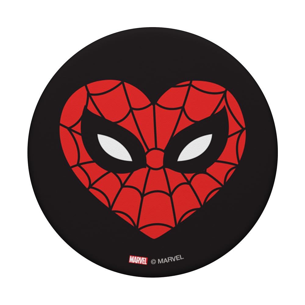 Marvel Spider-Man Valentine’s Day Love Sixties Heart Mask PopSockets PopGrip Intercambiabile