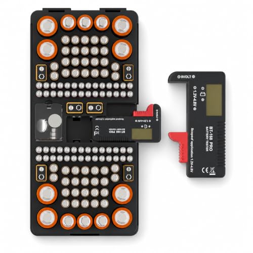 Battery Organizer Storage Case with Tester