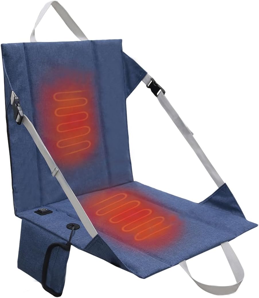 Portable Heated Stadium Bleacher Seats Heating Foldable Outdoor Seats Stadium Seats Cushion