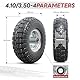 2-PCS 4.10/3.50-4 Reifen Pannensichere 4.10-4 3.50-4 Vollreifen mit 5/8 Zoll Achsbohrung und doppelt abgedichteten Lagern, kompatibel 4.10 3.50-4 Sackkarren, Schubkarren, Rasenmäher reifen| Silber