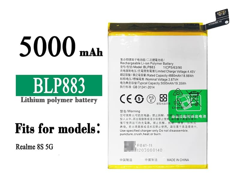 Image of Original BLP883 Battery for Oppo 8S 5G Battery with 1 Year warrenty*** (V00000192)