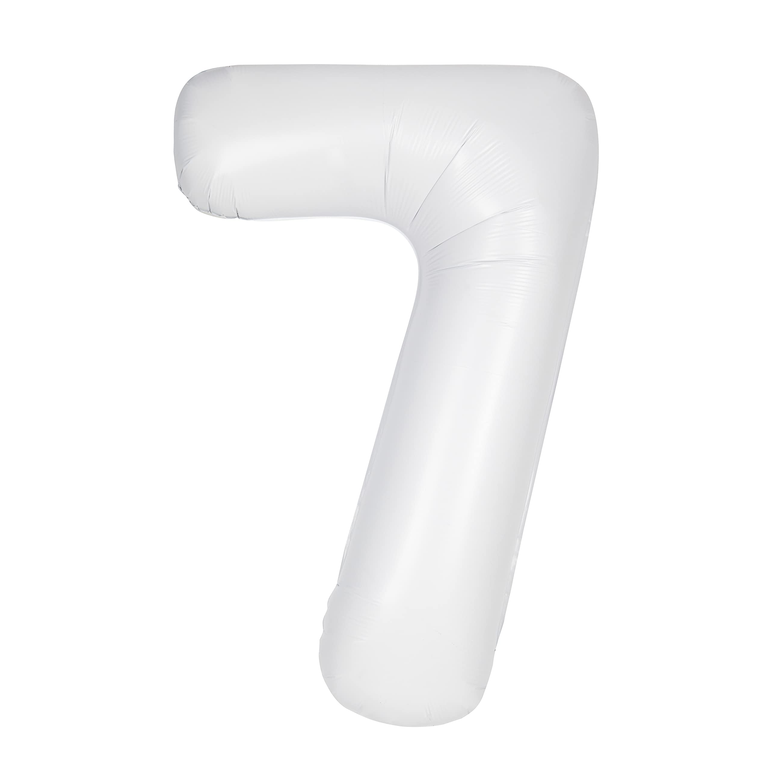 Giant Foil Number 7 Balloon - 86 cm - Matte White