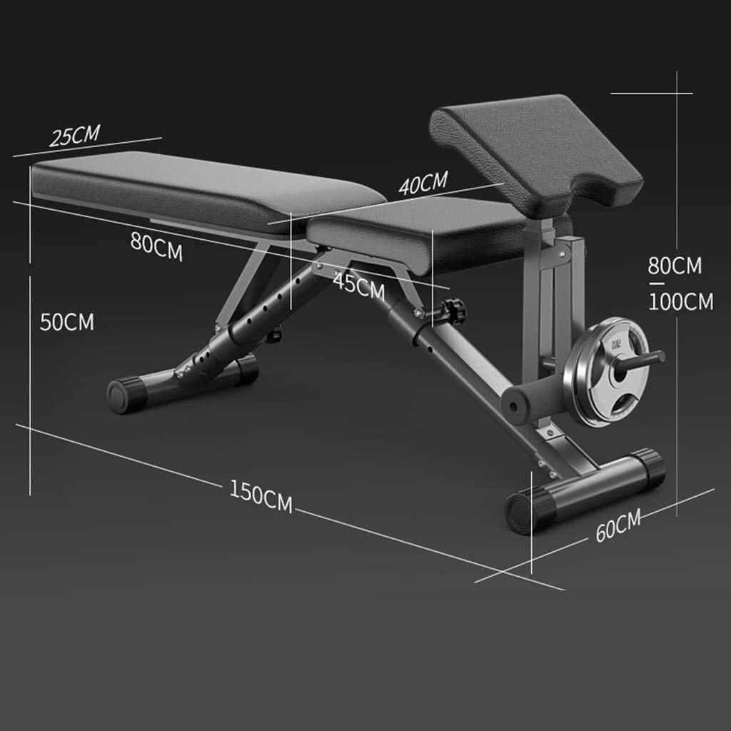 Banc De Musculation Banc D'Haltères Machine De Coups De Pied Chaise De Prêtre Tabouret Romain Banc De Presse Planche Abdominale De Gymnastique Équipement De Fitness Pliable Planche De Sit-Up Commerci