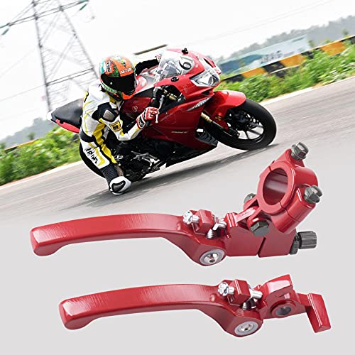 Cncmotok B0974CR553_CA NARF Red Folding Aluminum Clutch Brake Lever For 22Mm 7/8 Inch Handlebar 110Cc 125Cc 140Cc Ttr 125Cc Ssr Xmotos Apollo 125 Pit Dirt Bike Motorcycle thumb #5
