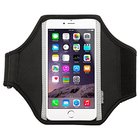 Sporteer Classic iPhone6 Sports Armband - Black, Small/Medium Cover