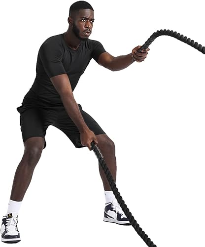 Miniatura 4 de BUYJYA Pantalones de compresión para hombre, camisa de manga larga, conjuntos atléticos, ropa de gimnasio, entrenamiento, 5 uds